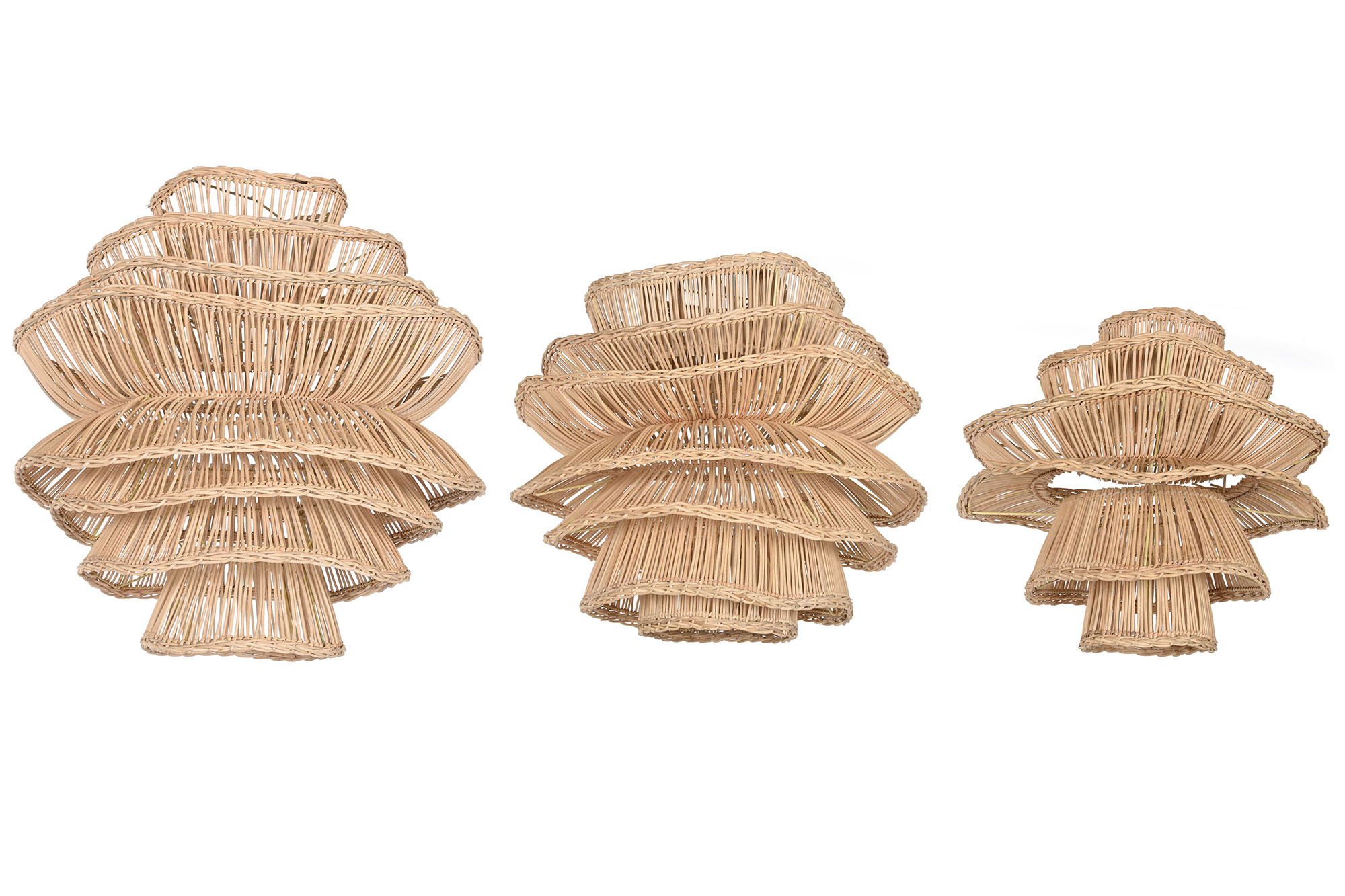 Abajur Set 3 Rattan 60X60X60 Natural - Image 3