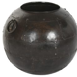 Anfora Ferro 40X40X40 Patinado Castanho