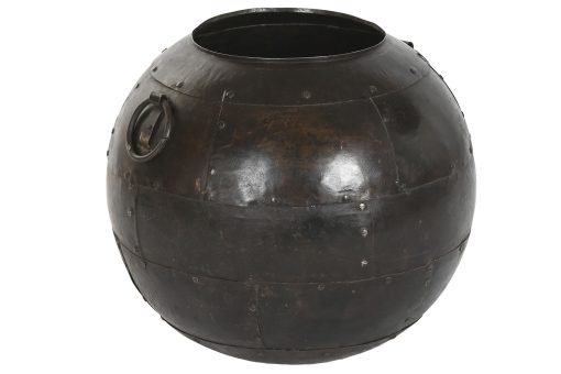 Anfora Ferro 40X40X40 Patinado Castanho