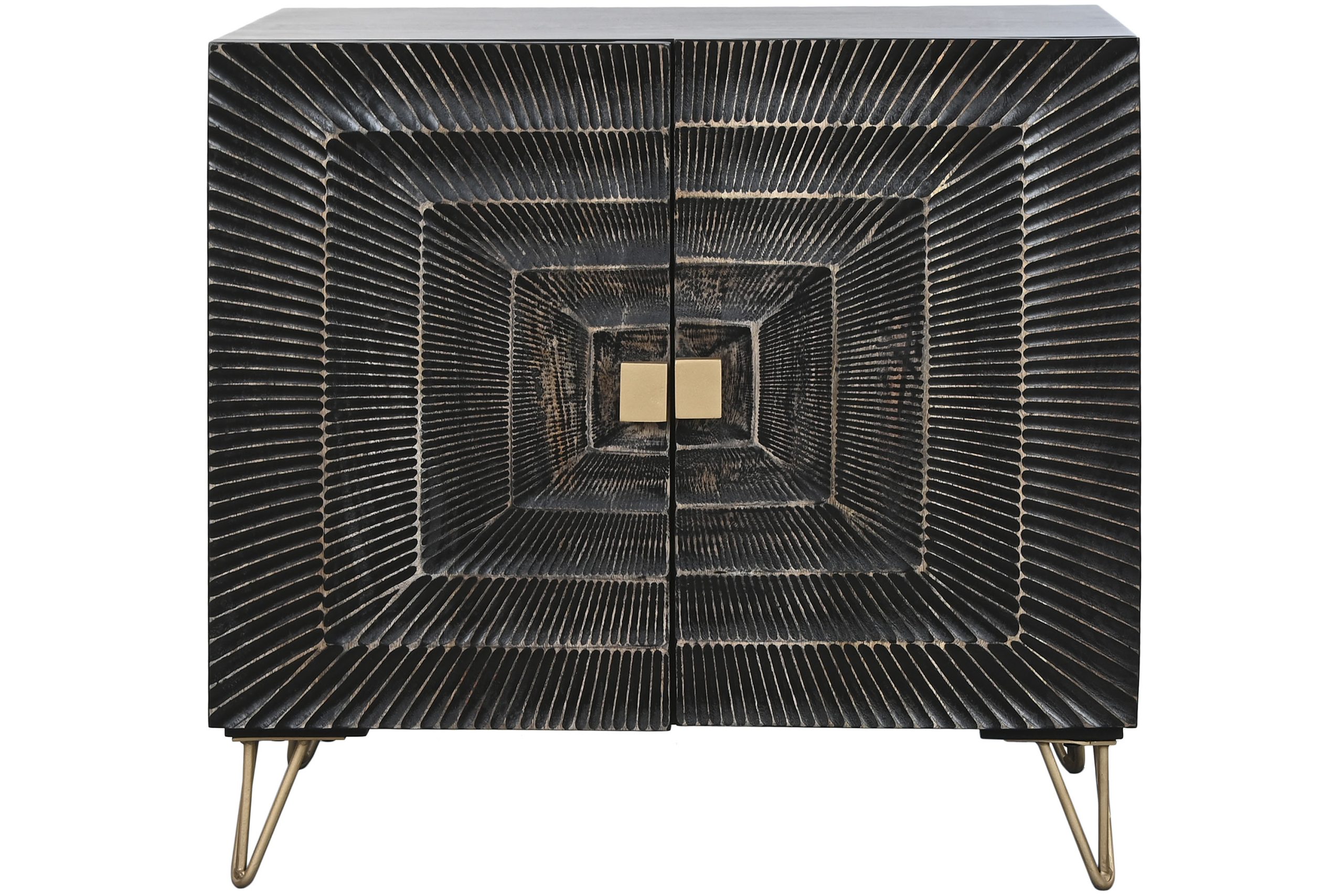 Aparador Manga Metal 81X45X75 Mandala Preto