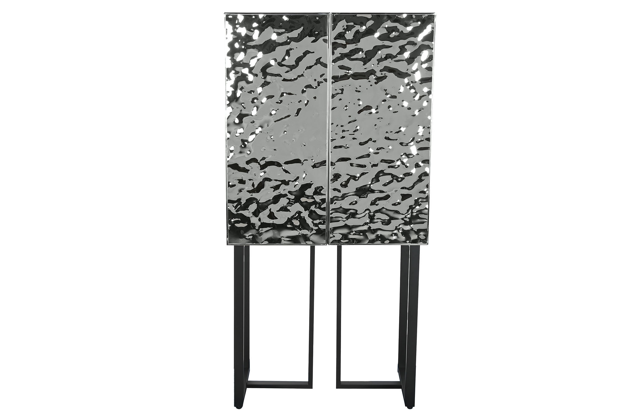 Aparador Metal Aøo 80X41X160 Prateado