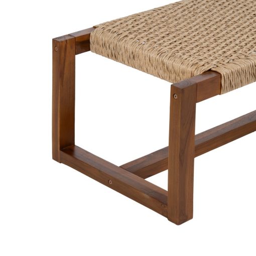 Bancada Natural Madeira De Teca Room 138 X 49 X 36 Cm - Image 5