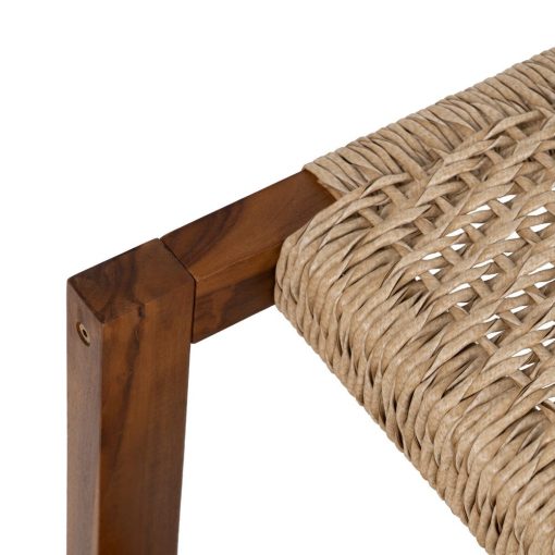 Bancada Natural Madeira De Teca Room 138 X 49 X 36 Cm - Image 4