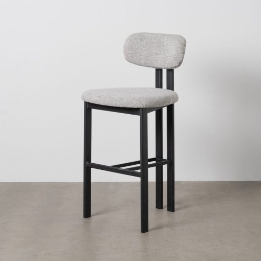 Banco 75Cm Cinza Tecido-Metal Contract 50 X 47 X 109 Cm (2 unidades)