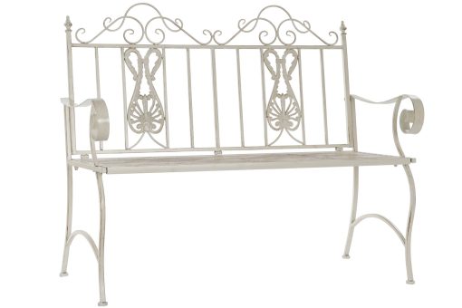 Banco Metal 118X53X98 12,00 Envelhecido Branco - Image 7
