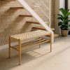 Banco Natural Corda-Metal 100 X 35 X 46 Cm