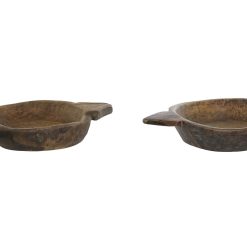 Bandeja Madeira Teca 53X36X8 Antigo 2 Mod. (2 Unidades)