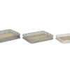 Bandeja Set 3 Metal 53X38X8 Envelhecido Multicor
