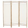 Biombo Bambu Algod O 165X3X175 3 Painåis