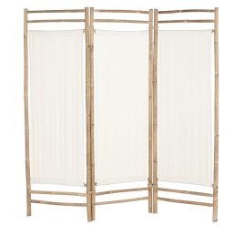 Biombo Bambu Algod O 165X3X175 3 Painåis