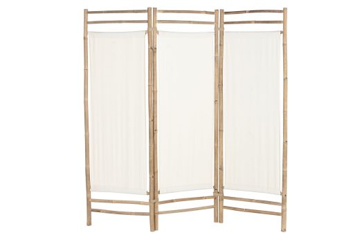Biombo Bambu Algod O 165X3X175 3 Painåis