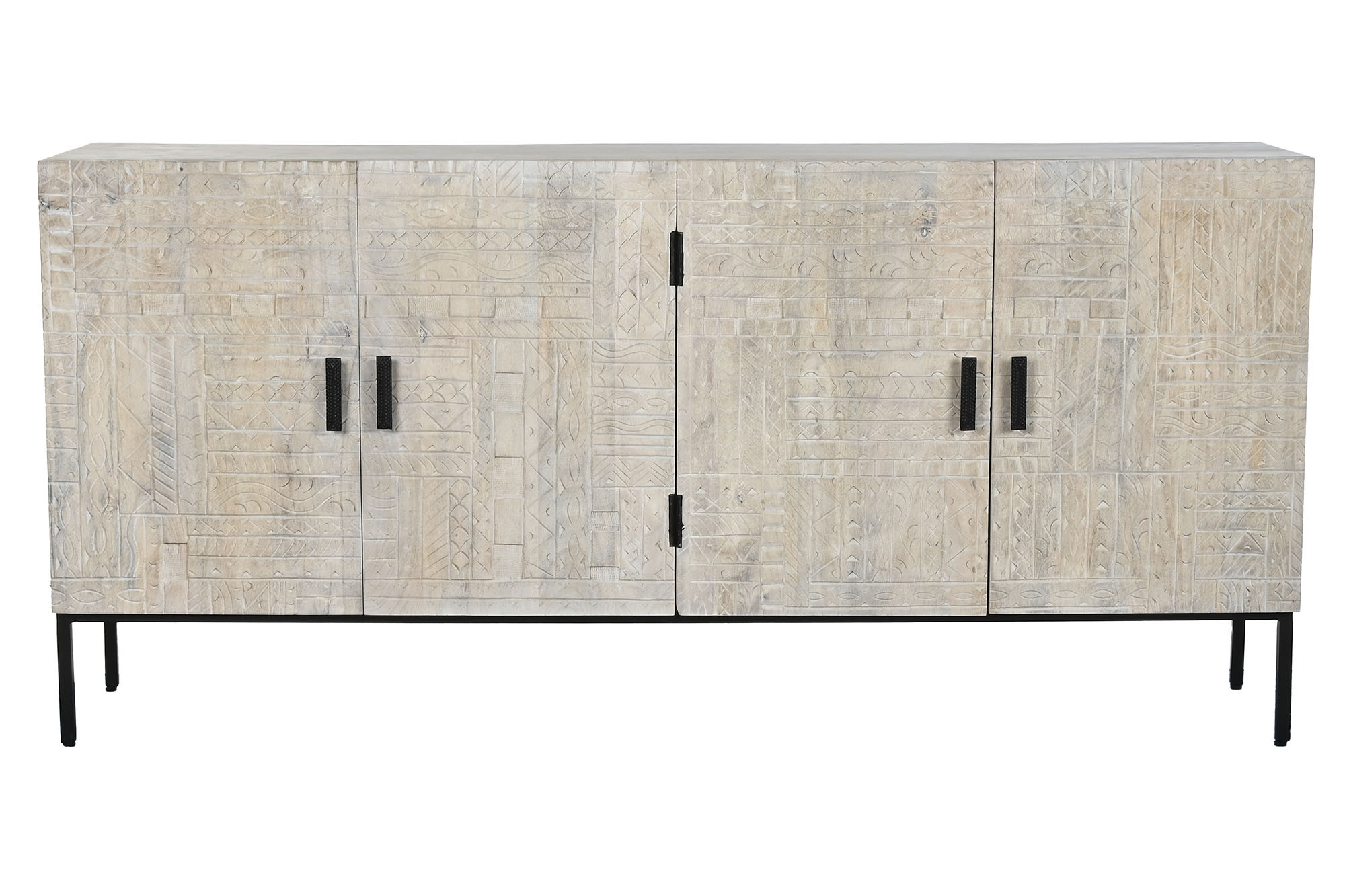 Bufê Manga Metal 180X40X85 Entalhado Branco - Image 2