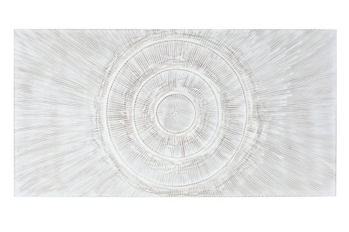 Cabeceira Cama Mdf 160X3X80 C Rculos Decapé Branco - Image 3