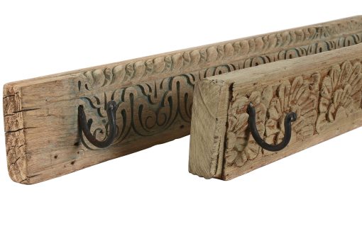 Cabideiro Parede Madeira Entalhada 120X4X15