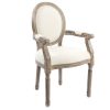 Cadeira Abeto Linho 56X46X96 Bege (2 Unidades)