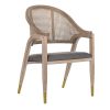 Cadeira Abeto Rattan 59X55X88 Cinzento Escuro