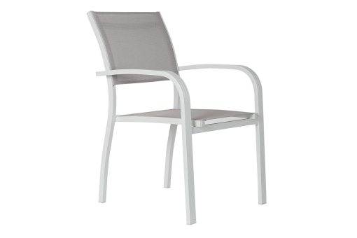 Cadeira Alumínio Poliåster 57X64X86 Cinzento (4 Unidades)