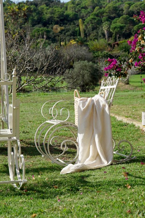 Cadeira Baloiço Metal 63X89X92 Envelhecido Branco