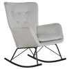 Cadeira Baloiço Poliéster Metal 66X74X86 Cinzento