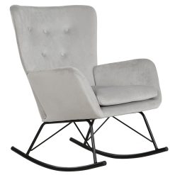 Cadeira Baloiço Poliéster Metal 66X74X86 Cinzento