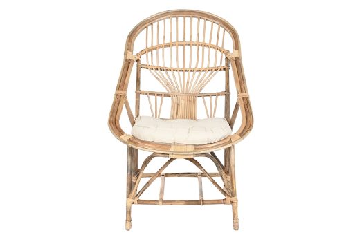 Cadeira Bambu Rattan 63X50X88 - Image 3