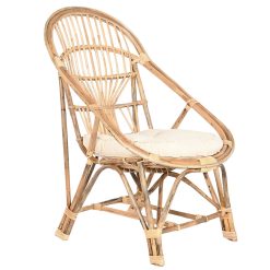 Cadeira Bambu Rattan 63X50X88