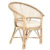Cadeira Bambu Rattan 69X50X85