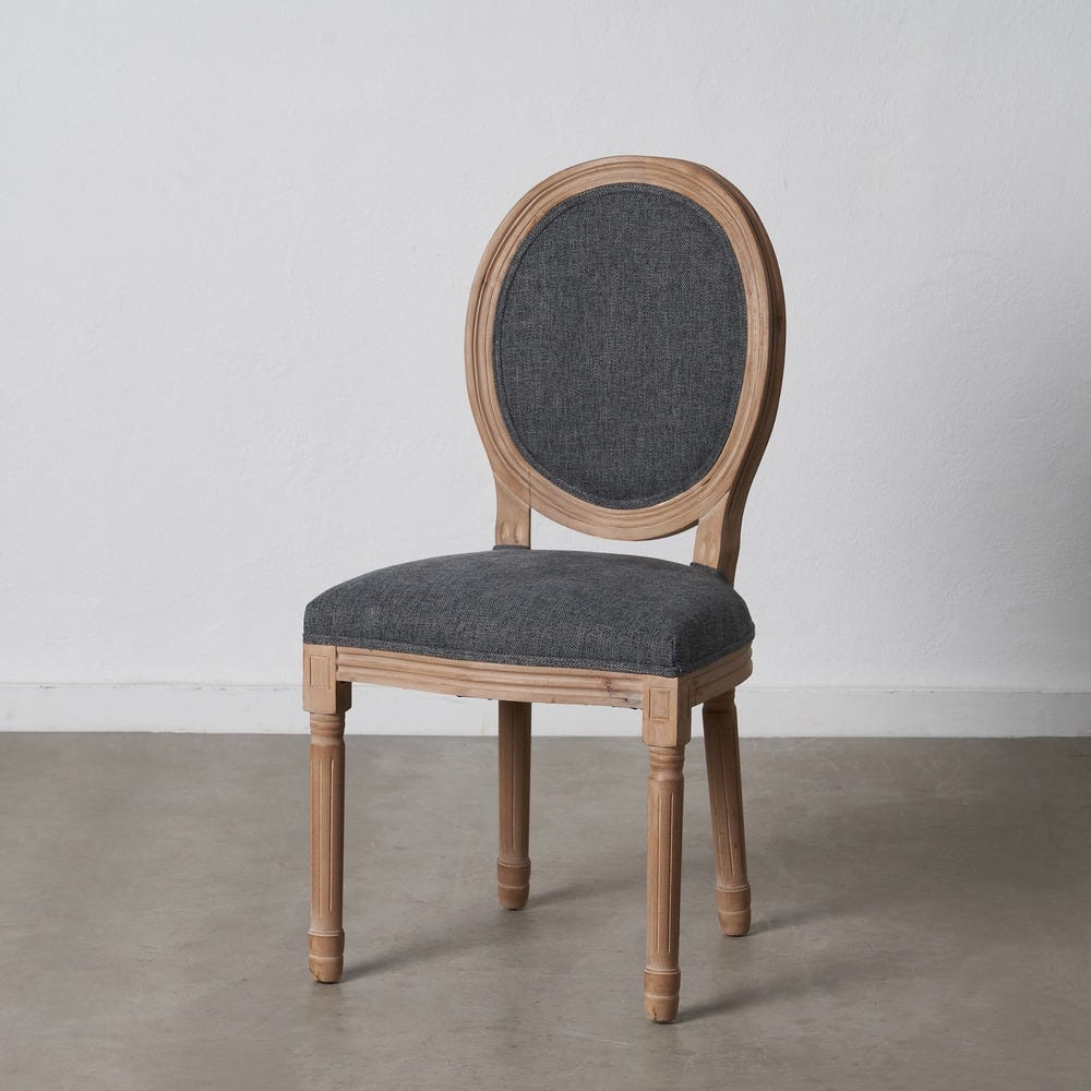 Cadeira Medallón Cinza Madeira / Tecido 49 X 46 X 96 Cm (2 unidades)
