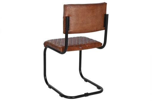 Cadeira Metal Pele 47X50X88 Castanho - Image 3