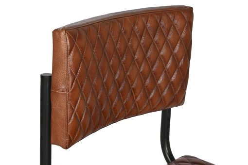 Cadeira Metal Pele 47X50X88 Castanho - Image 6