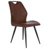 Cadeira Metal Poliåster 48X51X87 Marrom Escuro (4 Unidades)