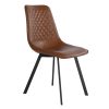 Cadeira Metal Pu 48X52X85 Castanho (4 Unidades)