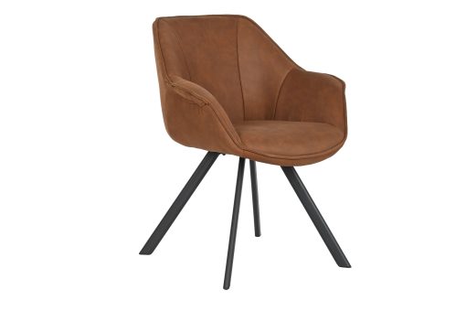 Cadeira Microfibra Metal 64X67X85 Castanho - Image 3