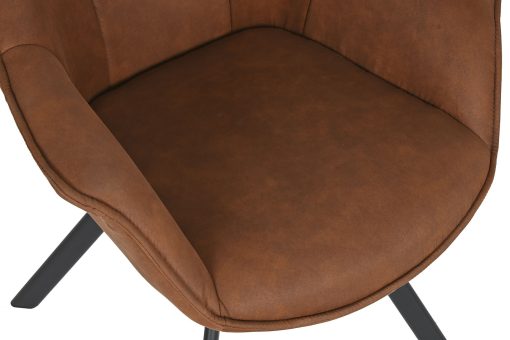 Cadeira Microfibra Metal 64X67X85 Castanho - Image 6
