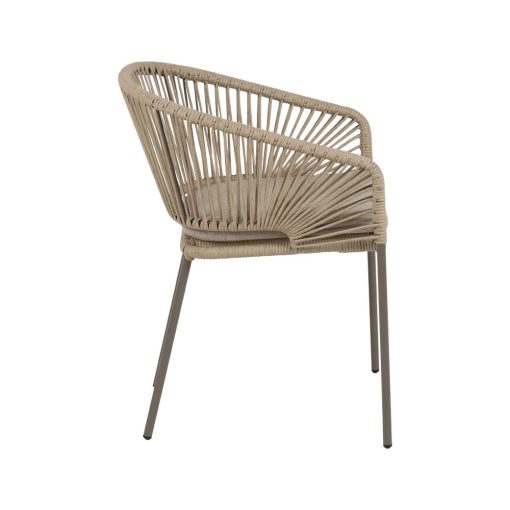 Cadeira Natural-Cinza Pe-Aço Exterior 58 X 58 X 77,50 Cm (2 unidades) - Image 6