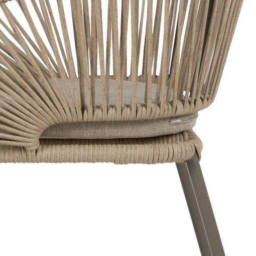 Cadeira Natural-Cinza Pe-Aço Exterior 58 X 58 X 77,50 Cm (2 unidades) - Image 7