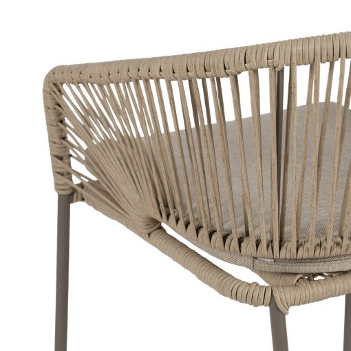 Cadeira Natural-Cinza Pe-Aço Exterior 58 X 58 X 77,50 Cm (2 unidades) - Image 9