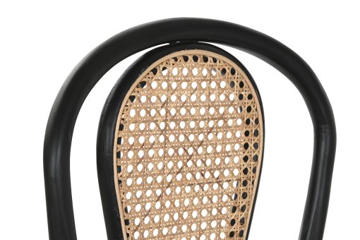 Cadeira Olmo Rattan 40X42,5X89 Preto (2 Unidades) - Image 6