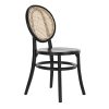 Cadeira Olmo Rattan 43X43X89 Grelha Preto (2 Unidades)