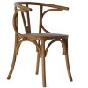 Cadeira Olmo Rattan 56X50X76 Castanho (2 Unidades)