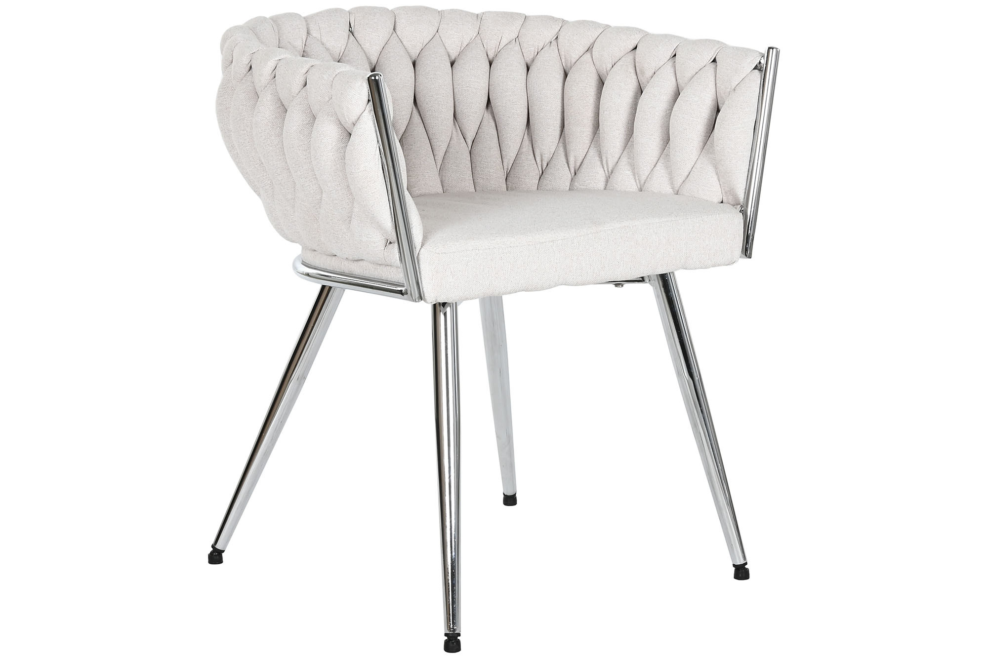 Cadeira Poliéster Metal 48X41,5X76 Tranøada Bege (2 Unidades) - Image 3