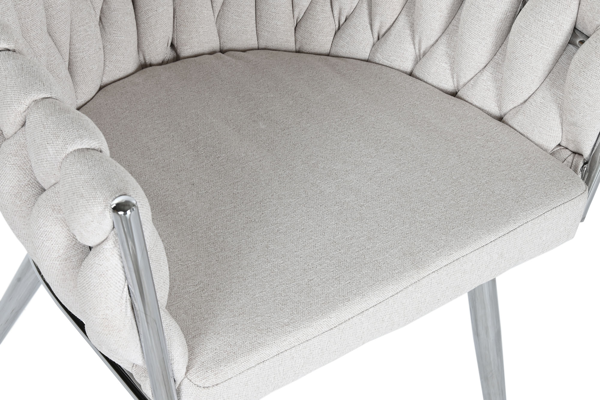 Cadeira Poliéster Metal 48X41,5X76 Tranøada Bege (2 Unidades) - Image 5