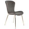Cadeira Poliéster Metal 54X49X84 Cinzento Claro (2 Unidades)