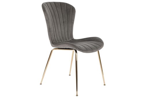 Cadeira Poliéster Metal 54X49X84 Cinzento Claro (2 Unidades)