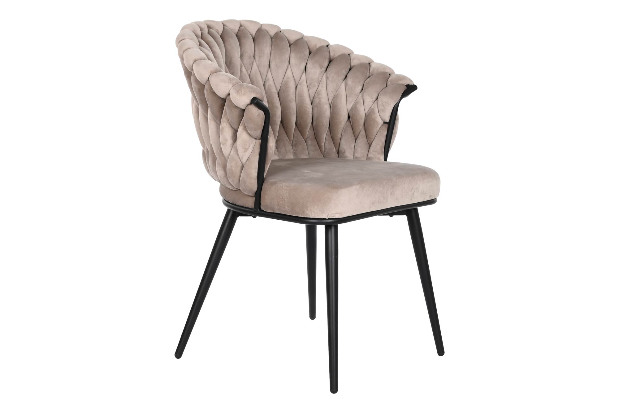 Cadeira Poliéster Metal 60X66X84 Bege