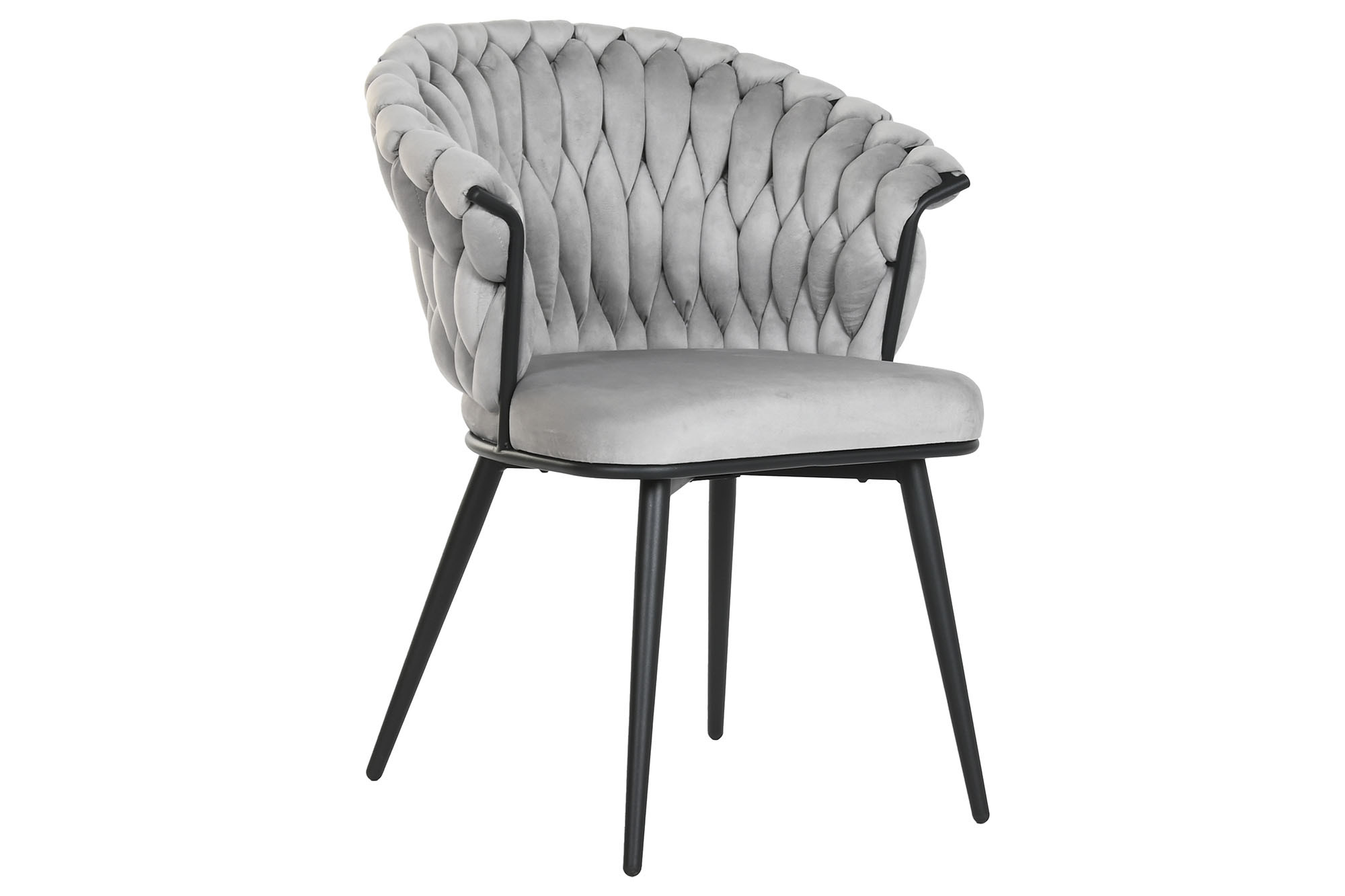 Cadeira Poliéster Metal 60X66X84 Cinzento
