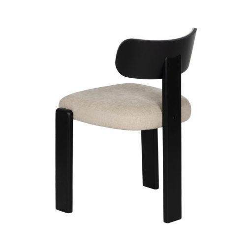 Cadeira Preto-Branco Madeira 52 X 53 X 77 Cm - Image 3