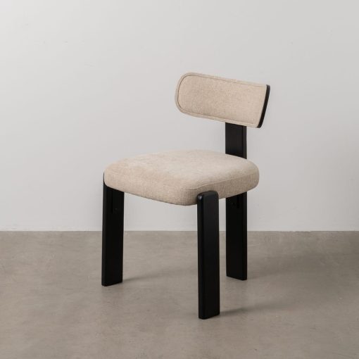 Cadeira Preto-Branco Madeira 52 X 53 X 77 Cm