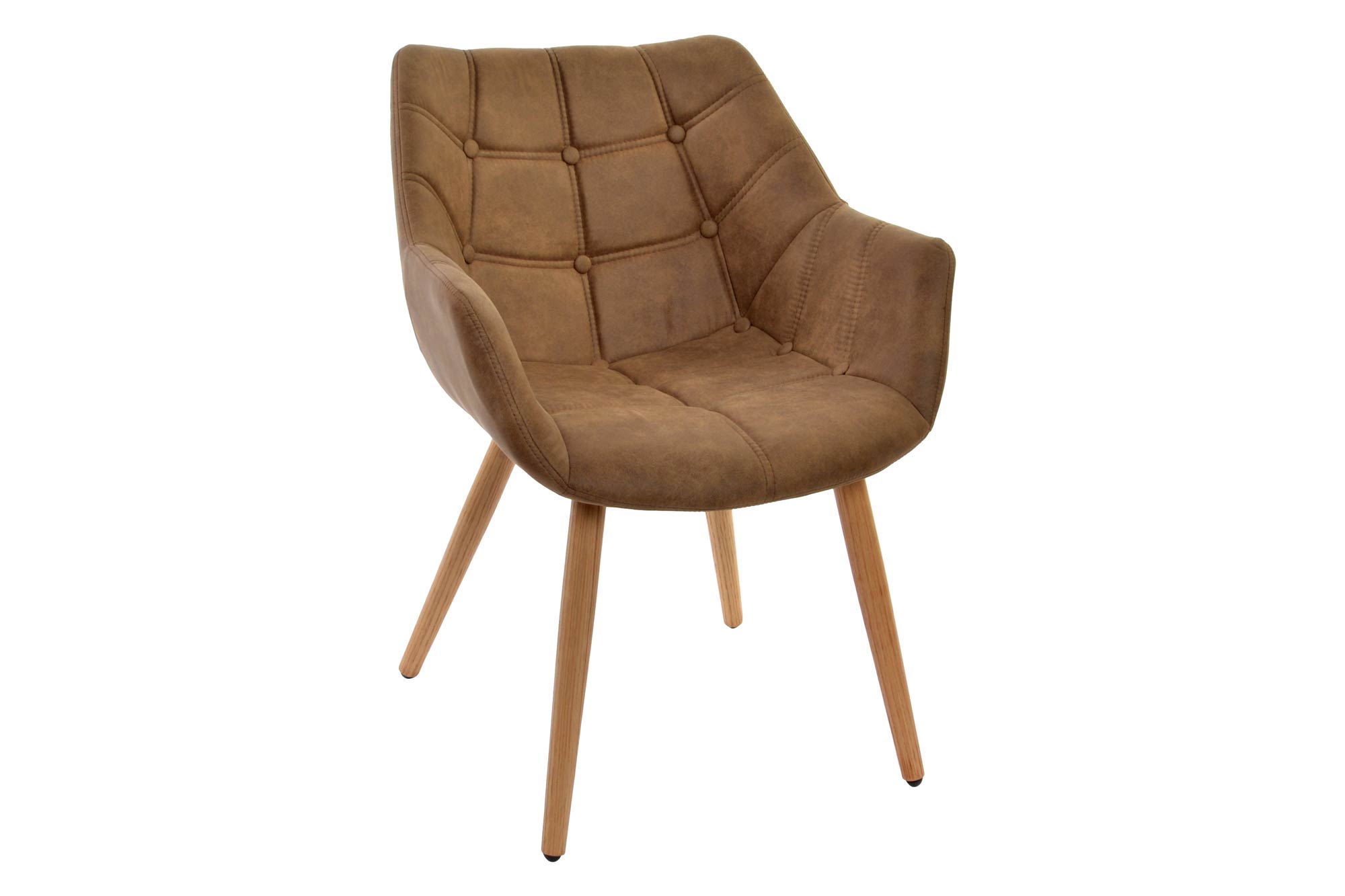 Cadeira Pu Faia 60X62X81 Marrom Claro (2 Unidades) - Image 2