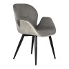 Cadeira Pu Metal 62X62X84 Cinzento Escuro (2 Unidades)